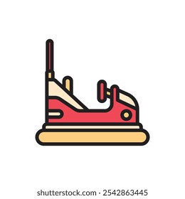 Carnival Bumper Car Icon Vector Illustration