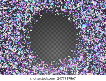 Carnival Burst. Modern Banner. Purple Laser Confetti. Cristal Poster. Light Pattern. Festive Background. Party Effect. Disco Colourful Explosion. Blue Carnival Burst