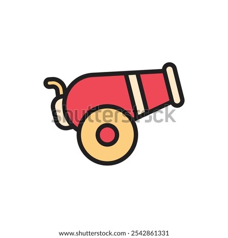 Carnival Canon Icon Vector Illustration
