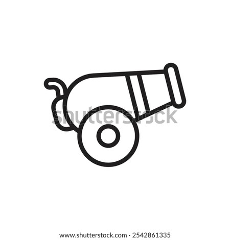 Carnival Canon Outline Icon Vector Illustration