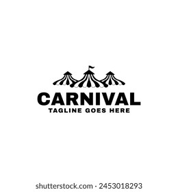 Carnival canopy circus logo design illustration idea