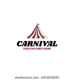Carnival canopy circus logo design illustration idea