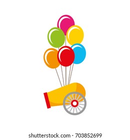 carnival canyon with party balloons