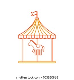 carnival carousel isolated icon