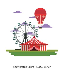 Carnival Circus Design Stock Vector (Royalty Free) 1200761737 ...