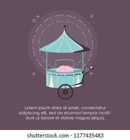 carnival circus food cotton booth retro