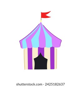 carnival circus tent cartoon. fair event, funfair vintage, cirque marquee carnival circus tent sign. isolated symbol vector illustration
