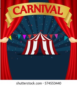 Carnival and circus tent poster 