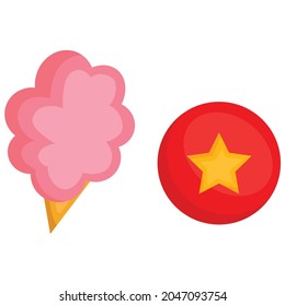 ilustración de conjunto de vectores de circo de carnaval