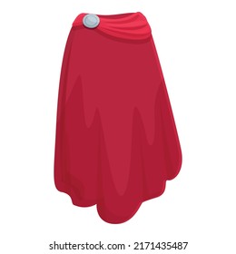 Carnival cloak icon cartoon vector. Vampire hero. Red mantle