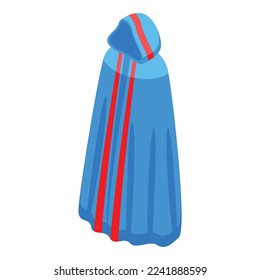 Carnival cloak icon isometric vector. Super cape. Hero mantle