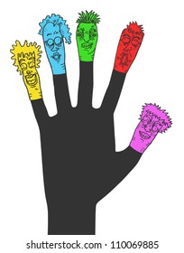 Carnival color puppets
