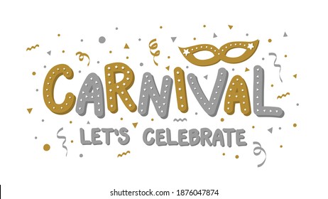 Carnival - colorful banner with color splash. Vector