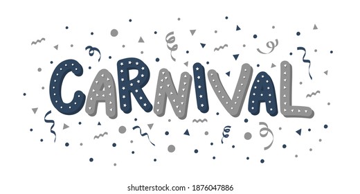 Carnival - colorful banner with color splash. Vector