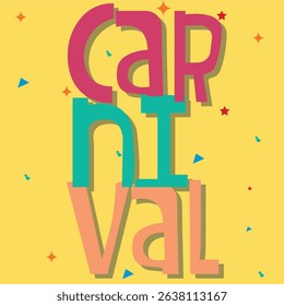 Carnival colorful typography, playful letters, funny festival font for bright fiesta logo, Vector typographic design.