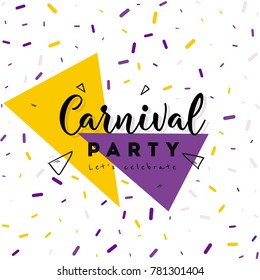 Carnival Concept Banner With On Shiny Background.