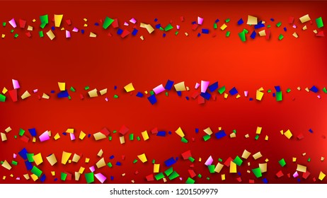 Carnival Confetti Background. 
Holiday Decoration Isolated Elements on Background. Many Falling Carnival Confetti for Your Design. Carnival Vector Illustration. Invitation Card, Poster, Flyer.

