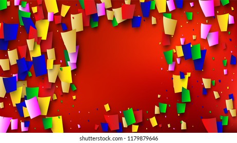 Carnival Confetti Background. 
 Many Falling Carnival Confetti for Your Design. Carnival Vector Illustration. Invitation Card, Poster, Flyer. Holiday Decoration Isolated Elements on Background.

