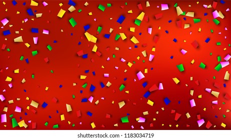 Carnival Confetti Background. 
 Many Falling Carnival Confetti for Your Design. Carnival Vector Illustration. Invitation Card, Poster, Flyer. Holiday Decoration Isolated Elements on Background.

