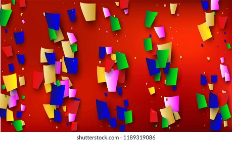 Carnival Confetti Background. 
 Many Falling Carnival Confetti for Your Design. Carnival Vector Illustration. Invitation Card, Poster, Flyer. Holiday Decoration Isolated Elements on Background.

