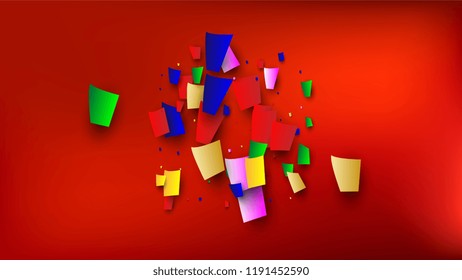 Carnival Confetti Background. 
 Many Falling Carnival Confetti for Your Design. Carnival Vector Illustration. Invitation Card, Poster, Flyer. Holiday Decoration Isolated Elements on Background.

