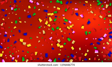 Carnival Confetti Background. 
 Many Falling Carnival Confetti for Your Design. Carnival Vector Illustration. Invitation Card, Poster, Flyer. Holiday Decoration Isolated Elements on Background.

