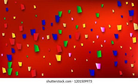 Carnival Confetti Background. 
 Many Falling Carnival Confetti for Your Design. Carnival Vector Illustration. Invitation Card, Poster, Flyer. Holiday Decoration Isolated Elements on Background.


