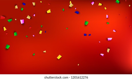 Carnival Confetti Background. 
 Many Falling Carnival Confetti for Your Design. Carnival Vector Illustration. Invitation Card, Poster, Flyer. Holiday Decoration Isolated Elements on Background.

