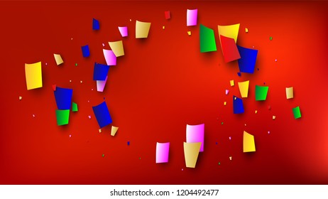 Carnival Confetti Background. 
 Many Falling Carnival Confetti for Your Design. Carnival Vector Illustration. Invitation Card, Poster, Flyer. Holiday Decoration Isolated Elements on Background.

