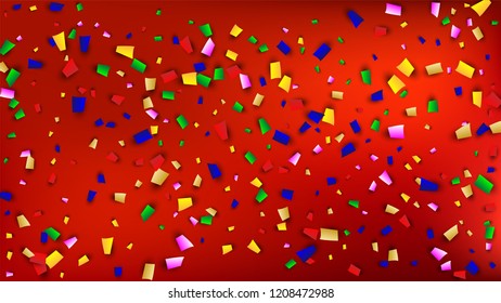 Carnival Confetti Background. 
 Many Falling Carnival Confetti for Your Design. Carnival Vector Illustration. Invitation Card, Poster, Flyer. Holiday Decoration Isolated Elements on Background.

