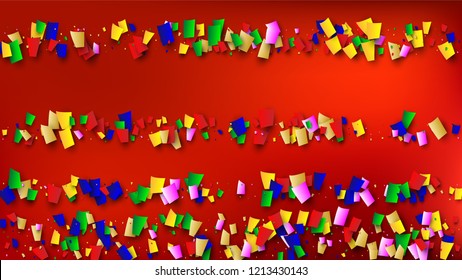 Carnival Confetti Background. 
 Many Falling Carnival Confetti for Your Design. Carnival Vector Illustration. Invitation Card, Poster, Flyer. Holiday Decoration Isolated Elements on Background.

