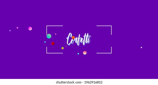 Carnival Confetti Explosion Vector Background. Falling Color Tinsel, Fiesta Celebration Design. Birthday, New Year, Christmas Party Confetti Rain Shower. Colorful Circles, Bubbles, Glitter Decoration.