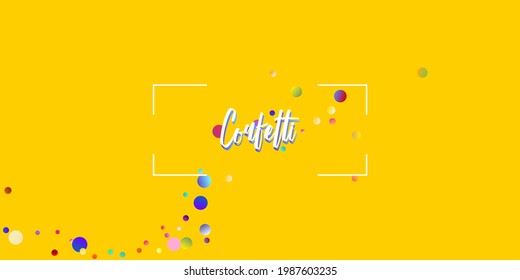 Carnival Confetti Explosion Vector Background. Falling Color Tinsel, Fiesta Celebration Design. Colorful Circles, Bubbles, Sparkle Decoration. Birthday, New Year, Christmas Party Confetti Rain Shower.