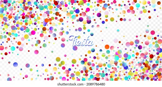 Carnival Confetti Explosion Vector Background. Colorful Circles, Bubbles, Bokeh Decoration. Falling Color Tinsel, Fiesta Celebration Design. Birthday, New Year, Christmas Party Confetti Rain Shower.