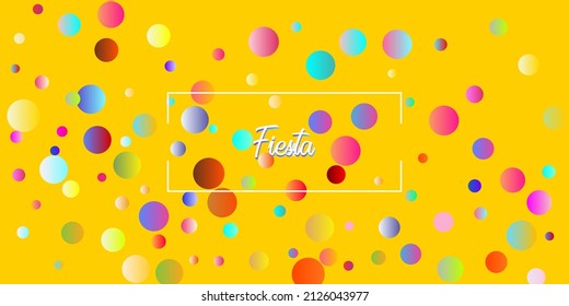 Carnival Confetti Explosion Vector Background. Falling Color Tinsel, Fiesta Celebration Design. Birthday, New Year, Christmas Party Confetti Rain Shower. Colorful Circles, Bubbles, Bokeh Decoration.