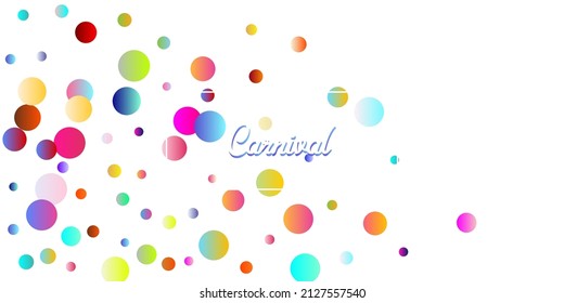 Carnival Confetti Explosion Vector Background. Colorful Circles, Bubbles, Sparkle Decoration. Falling Color Tinsel, Fiesta Celebration Design. Birthday, New Year, Christmas Party Confetti Rain Shower.