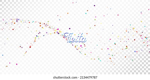Carnival Confetti Explosion Vector Background. Birthday, New Year, Christmas Party Confetti Rain Shower. Colorful Circles, Bubbles, Shine Decoration. Falling Color Tinsel, Fiesta Celebration Design.