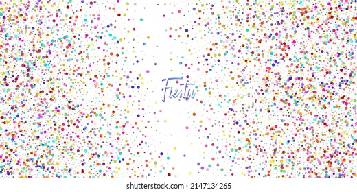 Carnival Confetti Explosion Vector Background. Birthday, New Year, Christmas Party Confetti Rain Shower. Falling Color Tinsel, Fiesta Celebration Design. Colorful Circles, Bubbles, Sparkle Decoration.