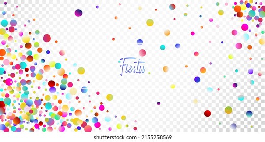 Carnival Confetti Explosion Vector Background. Colorful Circles, Bubbles, Glitter Decoration. Birthday, New Year, Christmas Party Confetti Rain Shower. Falling Color Tinsel, Fiesta Celebration Design.