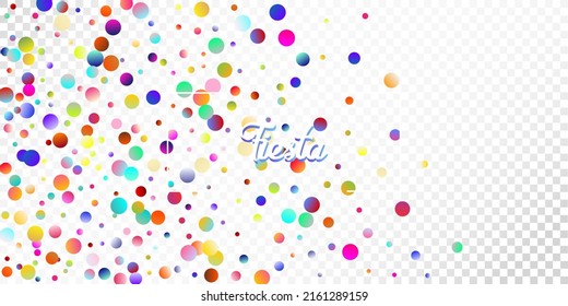 Carnival Confetti Explosion Vector Background. Birthday, New Year, Christmas Party Confetti Rain Shower. Falling Color Tinsel, Fiesta Celebration Design. Colorful Circles, Bubbles, Shine Decoration.