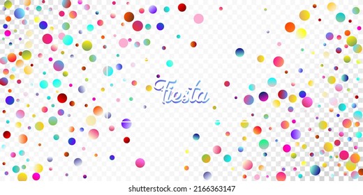 Carnival Confetti Explosion Vector Background. Falling Color Tinsel, Fiesta Celebration Design. Colorful Circles, Bubbles, Glitter Decoration. Birthday, New Year, Christmas Party Confetti Rain Shower.