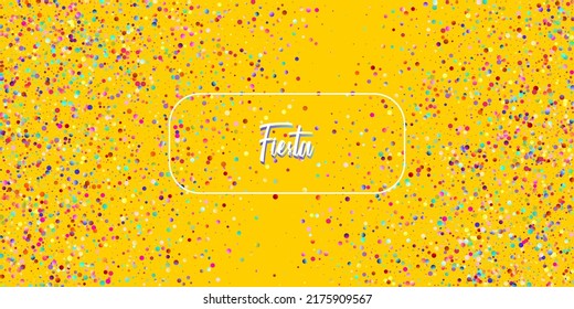 Carnival Confetti Explosion Vector Background. Falling Color Tinsel, Fiesta Celebration Design. Birthday, New Year, Christmas Party Confetti Rain Shower. Colorful Circles, Bubbles, Sparkle Decoration.