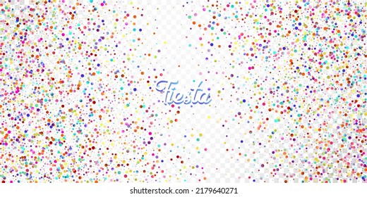 Carnival Confetti Explosion Vector Background. Falling Color Tinsel, Fiesta Celebration Design. Colorful Circles, Bubbles, Sparkle Decoration. Birthday, New Year, Christmas Party Confetti Rain Shower.