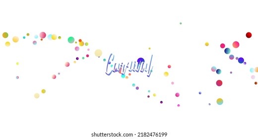 Carnival Confetti Explosion Vector Background. Falling Color Tinsel, Fiesta Celebration Design. Colorful Circles, Bubbles, Bokeh Decoration. Birthday, New Year, Christmas Party Confetti Rain Shower.
