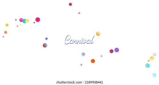 Carnival Confetti Explosion Vector Background. Colorful Circles, Bubbles, Glitter Decoration. Birthday, New Year, Christmas Party Confetti Rain Shower. Falling Color Tinsel, Fiesta Celebration Design.