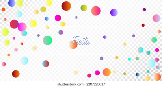 Carnival Confetti Explosion Vector Background. Birthday, New Year, Christmas Party Confetti Rain Shower. Falling Color Tinsel, Fiesta Celebration Design. Colorful Circles, Bubbles, Bokeh Decoration.