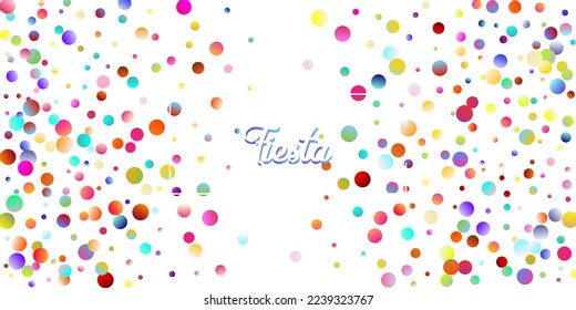 Carnival Confetti Explosion Vector Background. Colorful Circles, Bubbles, Sparkle Decoration. Birthday, New Year, Christmas Party Confetti Rain Shower. Falling Color Tinsel, Fiesta Celebration Design.
