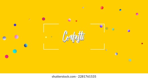 Carnival Confetti Explosion Vector Background. Birthday, New Year, Christmas Party Confetti Rain Shower. Falling Color Tinsel, Fiesta Celebration Design. Colorful Circles, Bubbles, Bokeh Decoration.