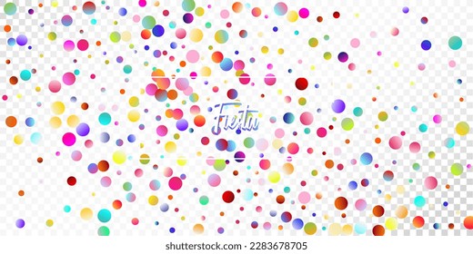 Carnival Confetti Explosion Vector Background. Falling Color Tinsel, Fiesta Celebration Design. Colorful Circles, Bubbles, Sparkle Decoration. Birthday, New Year, Christmas Party Confetti Rain Shower.