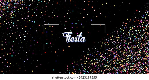 Carnival Confetti Explosion Vector Background. Colorful Circles, Bubbles, Sparkle Decoration. Birthday, New Year, Christmas Party Confetti Rain Shower. Falling Color Tinsel, Fiesta Celebration Design.